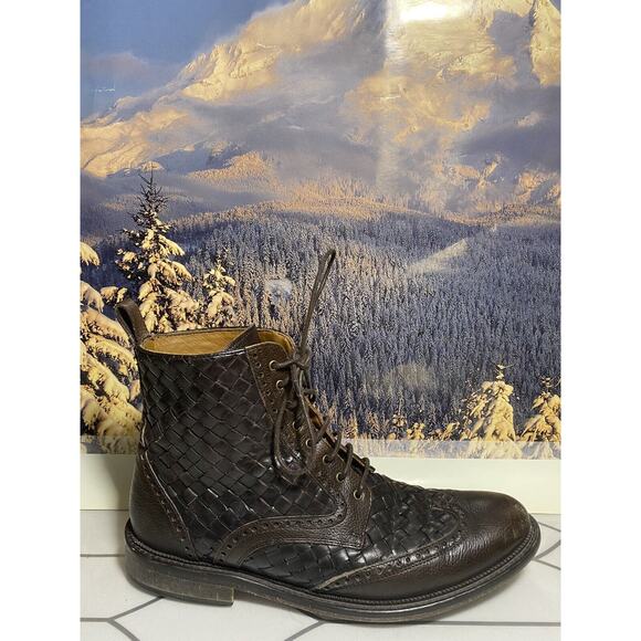 TAFT Saint Boot (Woven) in Espresso size 42 EU 10.5 US